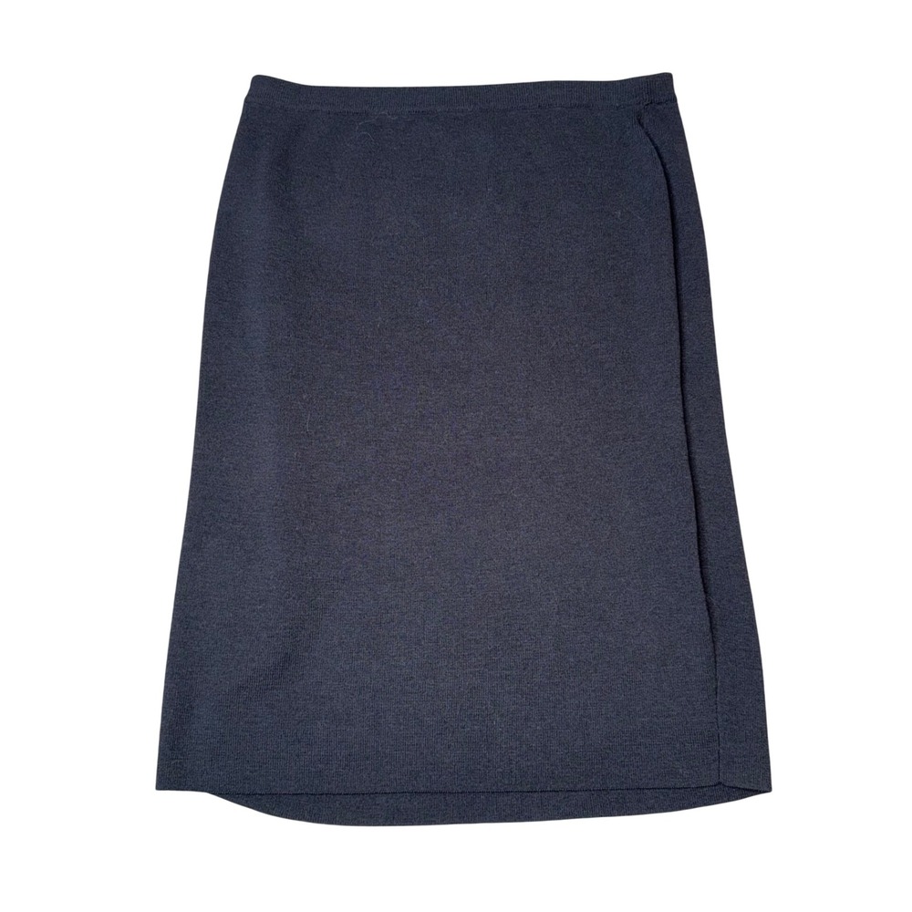 Eileen Fisher Wool Crepe Pencil Skirt‎ Womens Sm Black NWT Washable Knit Italian